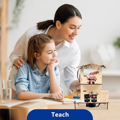 ACEBOTT 8-Piece Set ESP32 STEM Smart Home Education Kit Compatible with Arduino, STEM Robotics Science Kits for Kids Age 12+, Engineering Projects STEAM Activities Gifts 12+ Year Old Boys Crafts - color: 8 Piece Esp32 Stem Education Kit