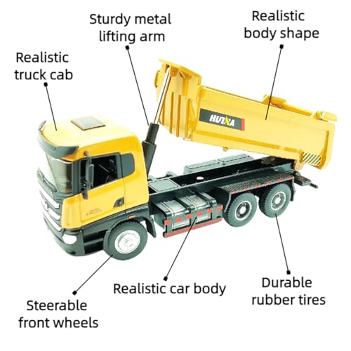 All-Metal Mining Truck Die Cast Model 1:50 Scale - Highly Detailed Construction Toy, Perfect for Collectors and Display, Durable Alloy Material, Ideal Gift - style: Dump Truck model