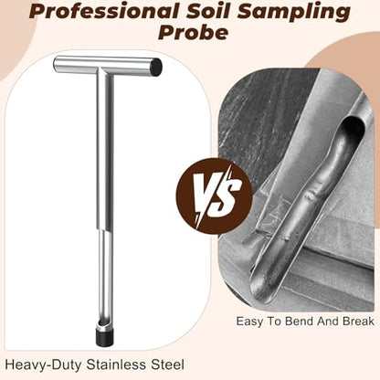 17in Soil Probe Soil Sample Ergonomic T-Style Stainless Steel - color: 17in