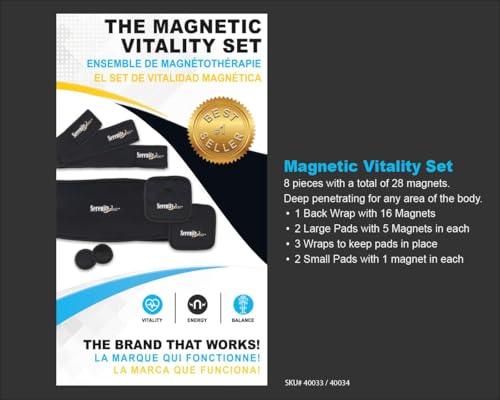SERENITY2000 Full Body Magnetic Vitality Set, Small (Waist up to 36") - size: Small - Waist up to 36"