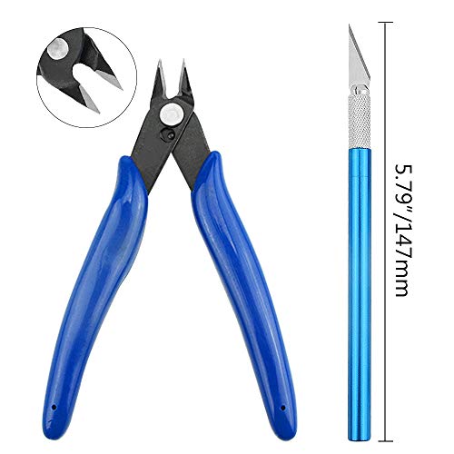 50Pcs Modeler Basic Tools Craft Set Compatible with Gundam Model Tools Kit Hobby Building Tools for Model Assemble Car Model Building Repairing and Fixing DIY Craft Kit
