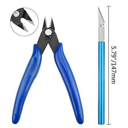 50Pcs Modeler Basic Tools Craft Set Compatible with Gundam Model Tools Kit Hobby Building Tools for Model Assemble Car Model Building Repairing and Fixing DIY Craft Kit