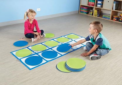Learning Resources - Ten Frame Floor Mat Activity Set Teacher Classroom Supplies Gross Motor for Preschool Kindergarten Special Education Essentials Math Manipulatives Place Value Number Games