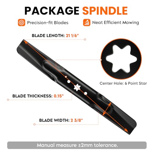 ILONPA 42 inch 618-06991 918-06991 Spindle Blade Belt Kit for MTD Columbia Troy Bilt LT4200 T1000 T1400 T1800 M115-42 Bronco Pony, Includes 742-04308 742-04312 Blade, 753-08171 Belt 1/2" x 96" - size: 42 inch Spindle Kit