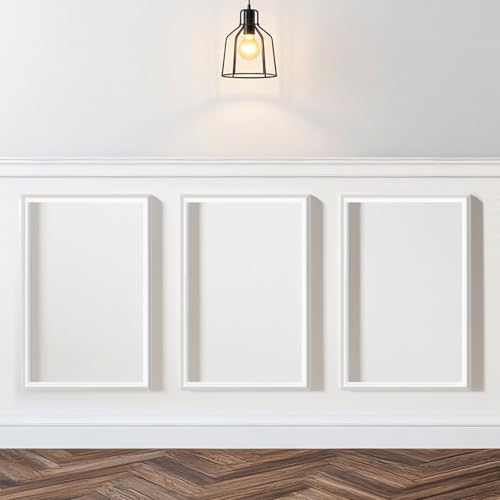 3 Set Pre-Cut Accent Wall Molding Kit Wainscoting Panels - color: 16X24 in