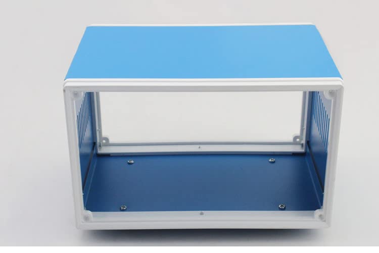 Fielect 7.09" x 5.12" x 4.33" Metal Enclosure Box Dustproof Electronic Junction Box Metal Enclosure Project Box for Electronic Projects Blue - size: 7.09" x 5.12" x 4.33"