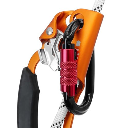 GM CLIMBING Micro Prusik Minding Pulley 25kN CE UIAA Certified 12mm Single Pulley Mobile Side Plates for Arborist Rigging Climbing Rescue - color: Pulley Kit | Black Pulley, Twist Lock