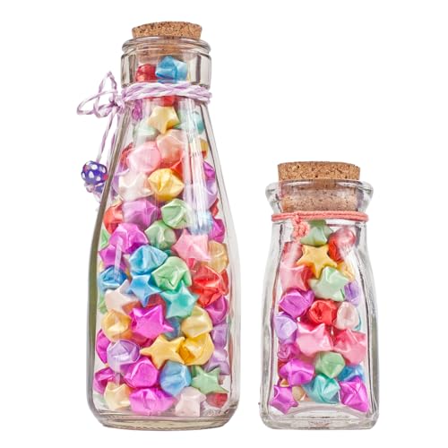 MECCANIXITY 136pcs Pre-made Origami Lucky Stars Paper Wishing Star Dark Yellow for Best Wish Christmas Party Wedding Valentine's Day Girl Friends Gift - color: Dark Yellow