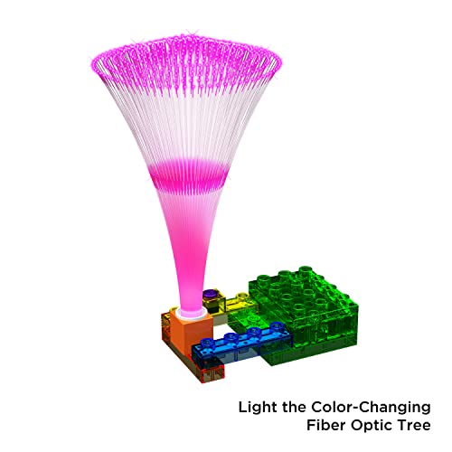 E-Blox: Circuit Blox: BYO Flying Saucer - 4 Blocks Projects - Color Changing LED, Motor & Fan, Build Your Own, DIY STEM Bricks Toy, Kids Ages 8+