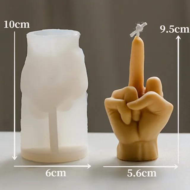 Candle Molds - Silicone Mold for Candles Making, DIY 3D Moulds for Soy Wax, Beeswax, Scented Candle, Valentine's Day Gifts (Finger) - color: Finger