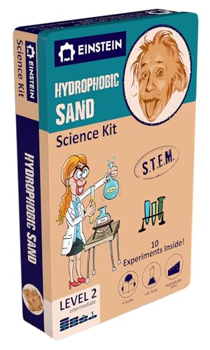 Einstein’s “Hydrophobic Sand Kit for Kids. STEM for Boys & Girls Aged 6 and Above. 10 Exciting Experiments Inside. Detailed Picture Guide Included. - color: Turquoise