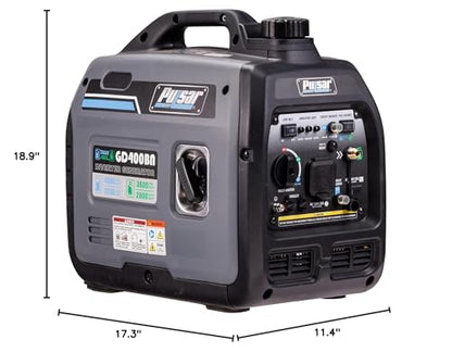 Pulsar Products GD400BN, 4000W Portable super-quiet Dual Fuel & Parallel Capability, RV-Ready, CARB Compliant - style: 4000 Watts + Dual Fuel + Lightweight + RV Ready
