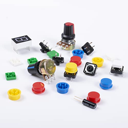 Smraza 485 Pieces Electronics Starter Kit with 830 Breadboard for Arduino - color: F)D1