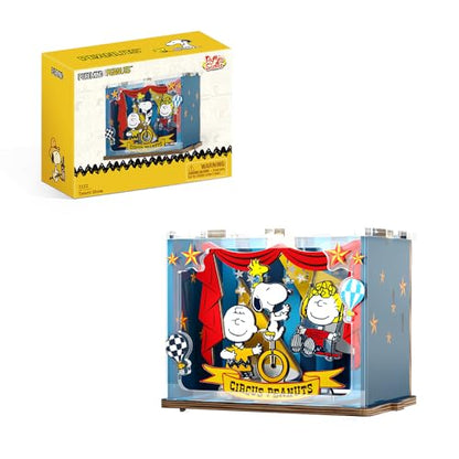 puremind Snoopy Circus Miniature Wooden Puzzle Kit, Peanuts 3D Puzzle - style: Circus Miniature