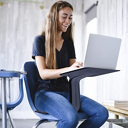 ECR4Kids The Surf Portable Lap Desk with Cushion, Flexible Seating, Navy, 10-Piece - color: Navy