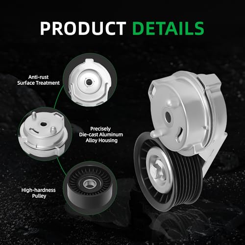 Serpentine Belt Tensioner idler Pulley Kit for Dodge Ram 1500 5.7L V8 03-08 - size: for Ram 1500/2500/3500