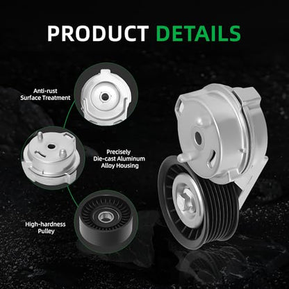 Serpentine Belt Tensioner idler Pulley Kit for Dodge Ram 1500 5.7L V8 03-08 - size: for Ram 1500/2500/3500
