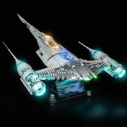 LocoLee Light kit Compatible with Lego 75442 The Mandalorian's N-1 Starfighter- No Actual Model Only Lights, LED Lighting Accessories for LEGO Mandalorian Display Collectors (Standard Version)