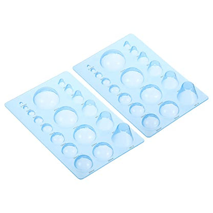 PATIKIL Quilling Mold 8x5 Inch, 2 Pack Half Ball Domes 3-Row Mold Crimper Tool for 3D Flower Pot Crafts, Blue - color: Blue