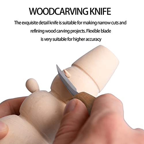 Wood Carving Detail Knife, Chip Carving Knife for Beginners Hobbies Whittling Tool for Men, Women, Adults, and Kids