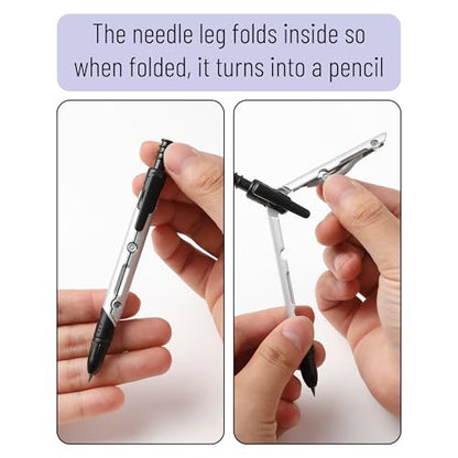 Mr. Pen- Convertible Compass, Extra Lead Refills, Compass Geometry Tool