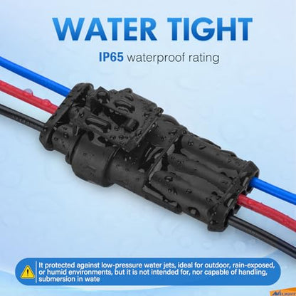 Nilight 10 Pack 3Pin Electrical Wire Connectors Male and Female Plug Socket - size: 3Pin Wire Harness 10Sets