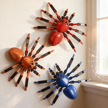 Spider Action Figure – 3D Printed Movable Multi-Jointed Collectible Model with Suction Cup (Assembly Required) - color: Multi-color Spider