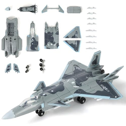 SEBUNAS 1:100 Scale J-20 Highly Detailed Plastic Assembly Model Kit - color: 1.J-20