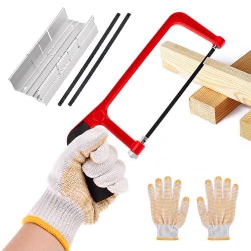 6 Inch Mini Hacksaw and Mitre Block Set - color: Red