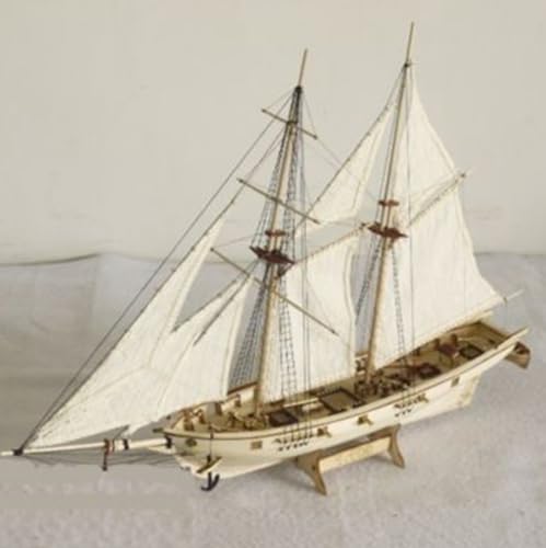 Avtytsda 1/100 Scale DIY Hobby Wooden Ship Science Equipmen Assembly Model Boat Kits Sailing Boat Kit Ship Craft Laser-Cut Model Kits to Build - size: 1/100