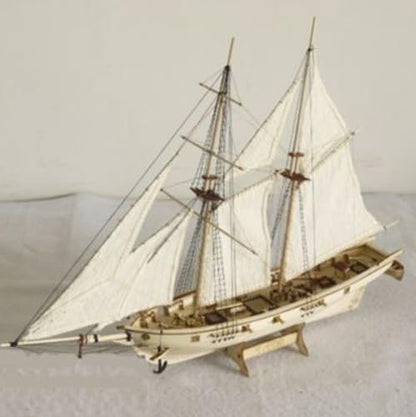 Avtytsda 1/100 Scale DIY Hobby Wooden Ship Science Equipmen Assembly Model Boat Kits Sailing Boat Kit Ship Craft Laser-Cut Model Kits to Build - size: 1/100