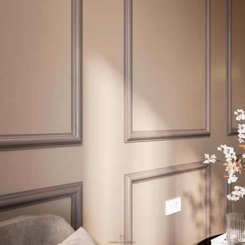 Birdeco Peel and Stick Wall Molding Kit, Self Adhesive Wainscoting Panels