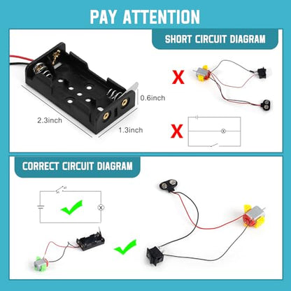 Sntieecr 276PCS DC Motor Kit, Mini Electric Circuit Kit - style: 276 x Electric Circuit Kit