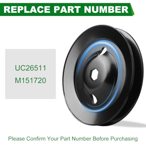 Spindle Pulley UC26511 M151720 Fits John Deere Replaces John Deere X300 X330 X310 X320 X304 Mowers - color: UC26511 M151720