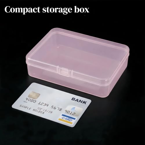 LJY 12 Pink Rectangular Plastic Boxes, 4.5 x 3.3 x 1.1 in for Samples - color: Pink, size: 4.5 x 3.3 x 1.1 inch