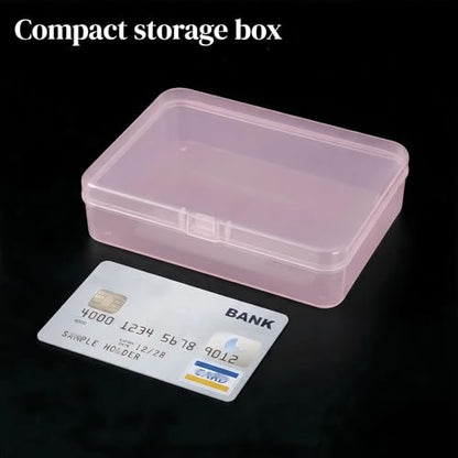 LJY 12 Pink Rectangular Plastic Boxes, 4.5 x 3.3 x 1.1 in for Samples - color: Pink, size: 4.5 x 3.3 x 1.1 inch