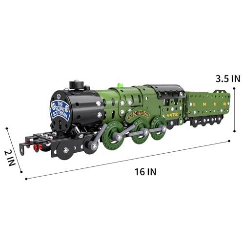 Lucky Doug STEM Building Projects Model Train Set Toys for Boys Kids 8 9 10 11 12 Years Old and Older - 340 PCS DIY Metal Building STEM Toys - style: 869-1
