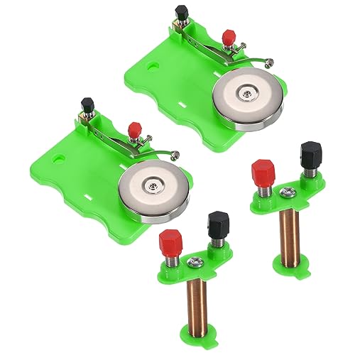 PATIKIL Physical Experiment Set, 2 Set Electric Bell Magnetism Experiment Kits Electromagnet Labs Induction for Educational Learning Teaching, Green
