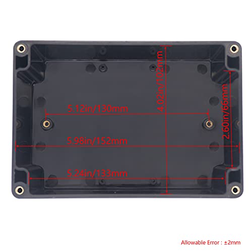 Junction Box IP65 Waterproof ABS Plastic Electrical Project Case Power Junction Boxes, Project Box with 4 PCS M16 Cable Glands 6.3x4.33x3.54 inch (160 x 110 x90 mm) - color: Black, size: 6.30"x4.33"x3.54"