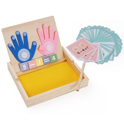 Montessori Sand Tray with Math & Alphabet Learning Cards