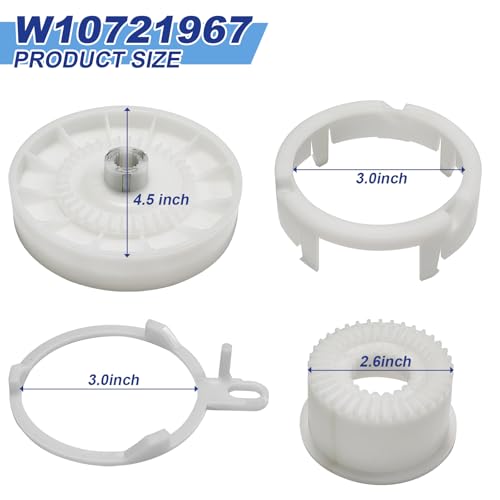 W10721967 Washer Pulley Clutch Kit & W10006384 Drive Belt - color: W10721967 Kit