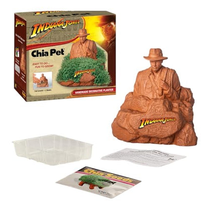 Chia Pet Indiana Jones Terracotta Planter with Seed Pack - style: Indiana Jones