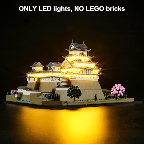 Vaodest LED Light for Lego Architecture 21060 Himeji Castle Set,Design and Configuration Compatible with Lego 21060 Model(LED Light Only, Not Building Block Kit) - style: 21060 Himeji Castle