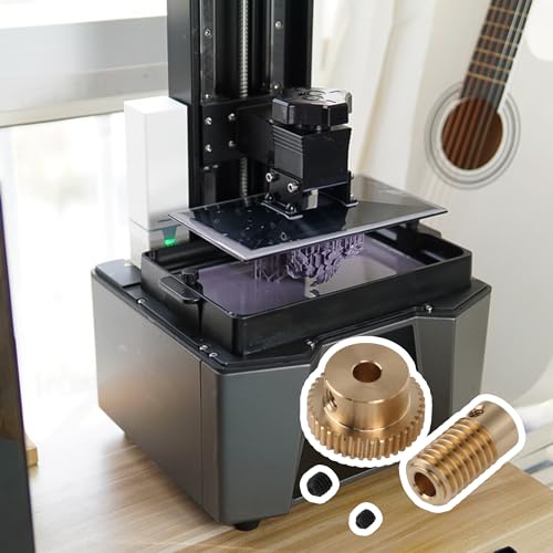 40T Brass Gear Wheel & 5mm Hole Diameter Gear Shaft Kits 0.5 Modulus Set 1:40 Reduction Ratio Drive Gear Box