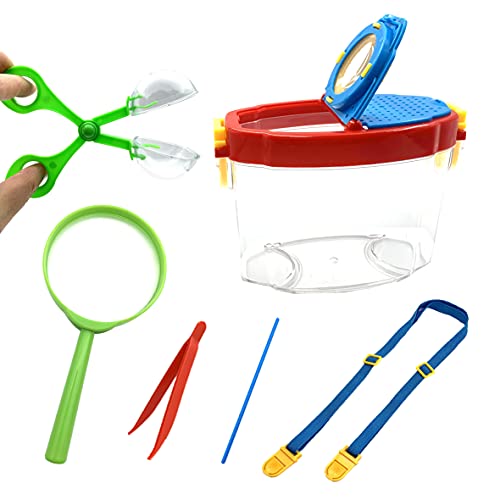 Bug Catcher Kit, Kids Bug Collection Kit, Outdoor Nature Explorer Kit with Tweezers, Magnifying Glass, Science Educational Kit, Bug Observation Container for Boys and Girls