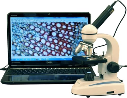AmScope M149C-E2 Digital Compound Monocular Microscope, WF10x and WF25x - style: M149C-E2