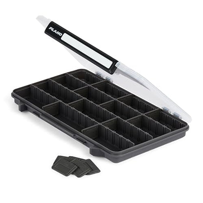 Plano StowAway 3700 Thin Stow Tackle Box, with Corrosion-Preventive Rustricor, Single Latch Design, Transparent DuraView Lid, Stackable Storage for Fishing Bait, Lures and Gear - size: 3700 Thin, style: New Model
