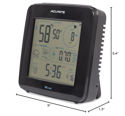 AcuRite Iris (01122M) Weather Station with Wireless Mini Display - color: Monochrome Screen