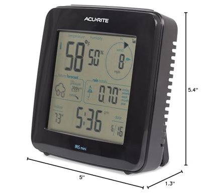 AcuRite Iris (01122M) Weather Station with Wireless Mini Display - color: Monochrome Screen