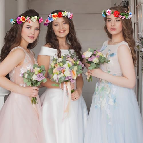 Syhood 20 Sets DIY Flower Crown Making Kit for Girls, Mini Plum Blossom - color: Mini Plum Blossom